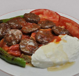 Pideli Meatball
(lamb and veal pideli croutons, strained yogurt with garlic, tomato sauce) - 350 g